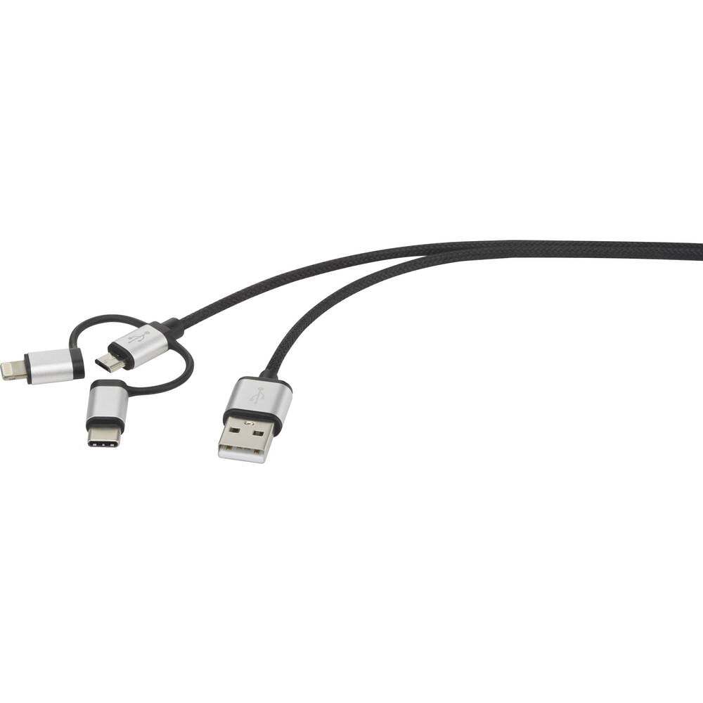 Renkforce Cavo USB USB 2.0 Spina USB-A, Spina USB-C®, Spina USB-Micro-B,