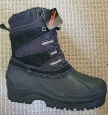 NEW - LANDS END YOUTH SIZE 2M THERMOLITE BOOTS BLACK SNOW BOOTS THERMOLITE