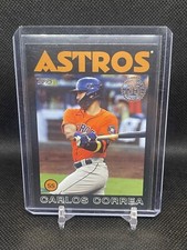 2021 Topps #86B-16 Carlos Correa  1986 Baseball 35th Anniversary Black