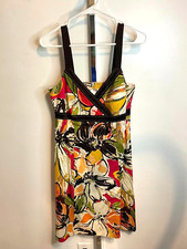 R&K Originals Womens Multicolor Floral Sleeveless Summer Fit & Flare Dress Sz 10