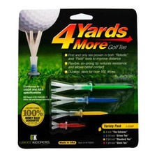 4 Yards More Plastic Golf Tees - Robot Tested Distance - Pick Size and Color 