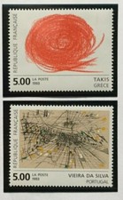 Timbres France 1993 neufs** YT 2834/35. Takis, Marie Hélène Vieira da Silva