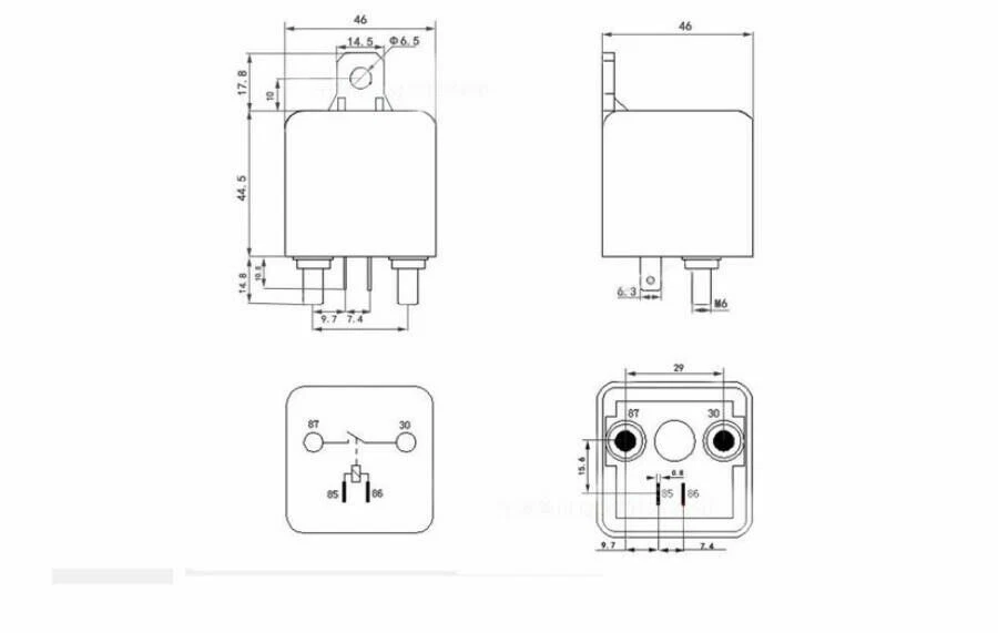 200A Split Charge Relay Switch Starter 4 Terminal Fit for Car Truck Marine Boat  - Image 4 of 4