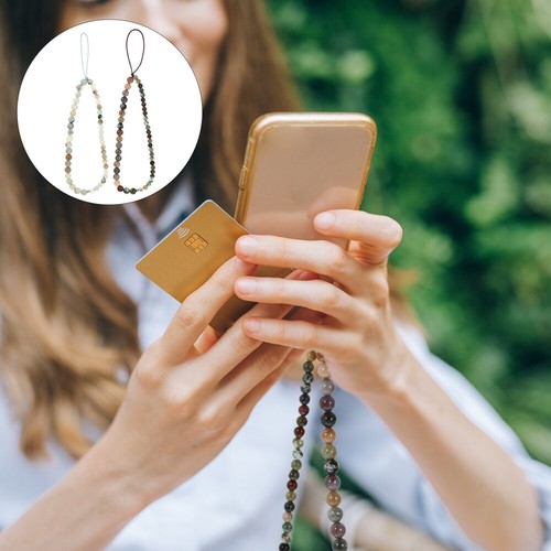 2 Pcs Mobile Phone Chain Beaded Cellphone Lanyard Decoration Pendant - 第 1/12 張圖片