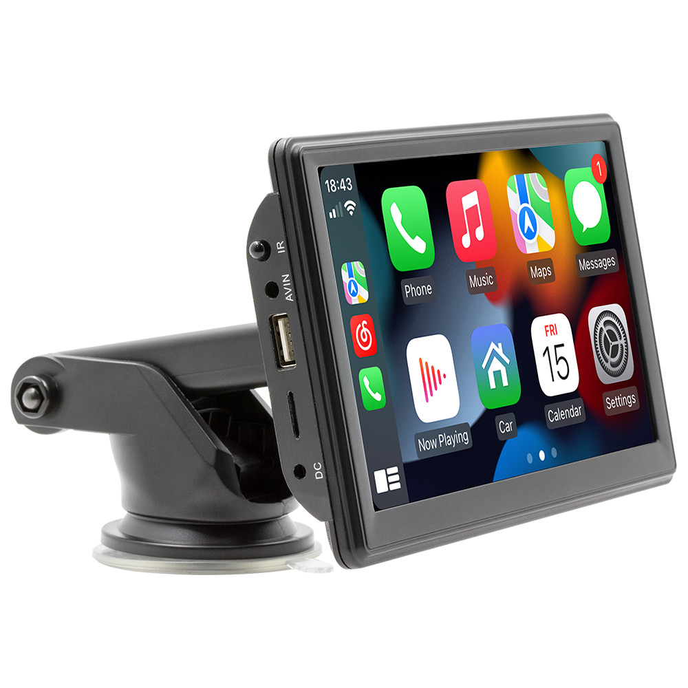 7" Wireless WiFi/BT HD Stereo Portable Carplay+Remote for iP