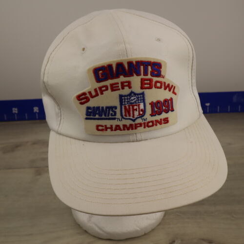 Sports Specialties Hat Mens One Size NFL Giants Super Bowl Champions 1991  White