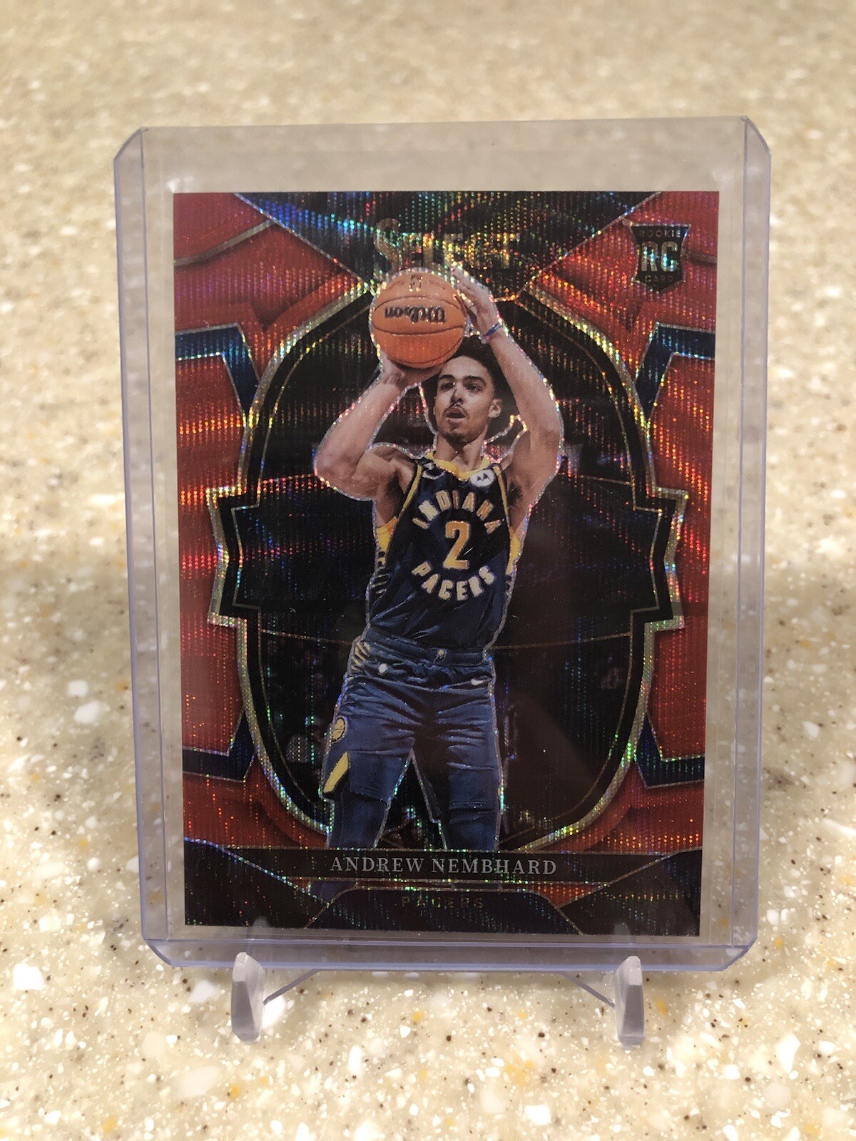 2022-23 Panini Select Andrew Nembhard Rookie RC Concourse Red Wave #77 Pacers