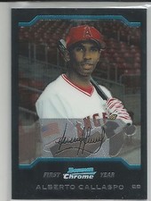Alberto Callaspo Atlanta 2004 Bowman Chrome Rookie Card
