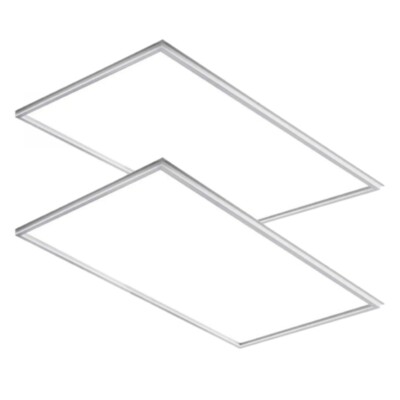 2Pcs 2x4FT Emergency LED Flat Panel Light 50W Drop Ceiling Light Fixture AC120V