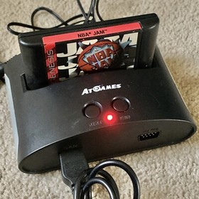 AT Games Sega Genesis Classic Mini Console W/ 2 Wired Controllers Cords Tested
