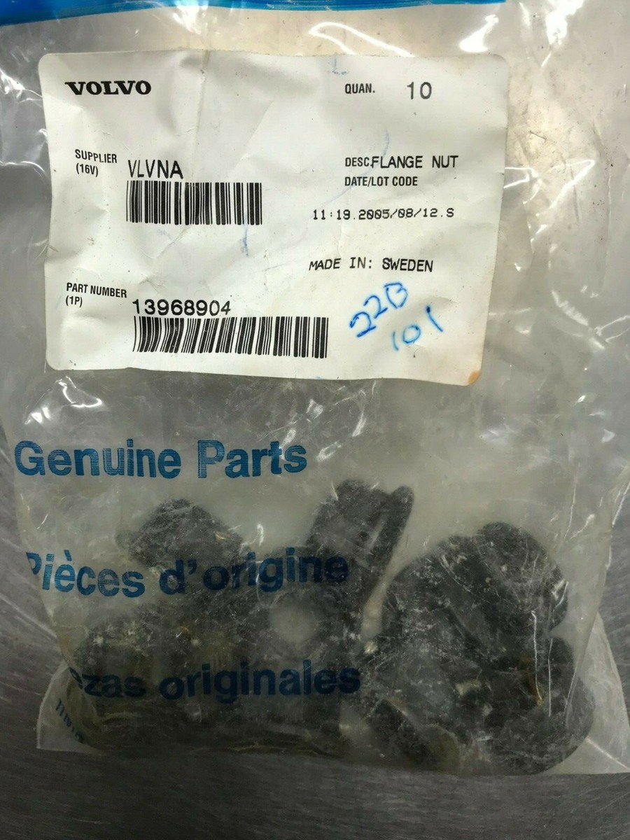 13968904 GENUINE VOLVO FLANGE NUT QTY of 10 Nuts VOE13968904 | eBay 