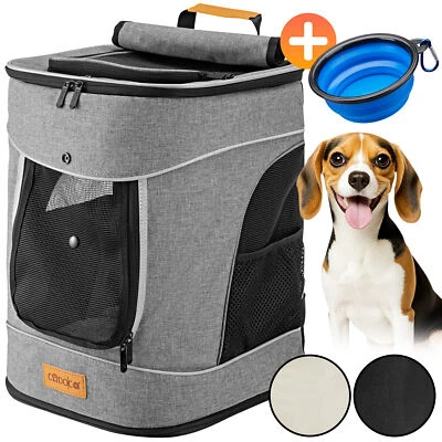 CADOCA® Haustier Rucksack Hunderucksack Tiertragetasche Katze Hunde Tragetasche