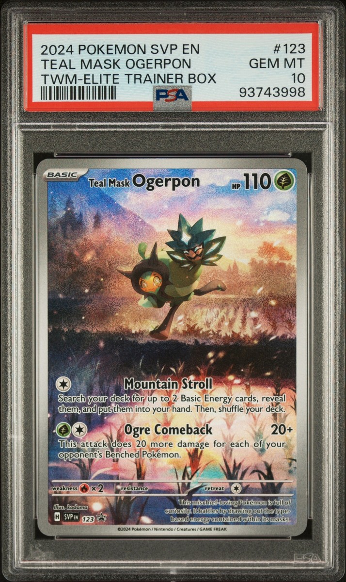 PSA 10 Teal Mask Ogerpon 123 Svp En-Sv Black Star Promo PSA 10 Teal Mask Ogerpon 123 Svp En-Sv Black Star Promo