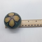 Orient & Flume Paperweight 1975 Pulled Feather Design Green, Black, Mellow Yello — photo 2