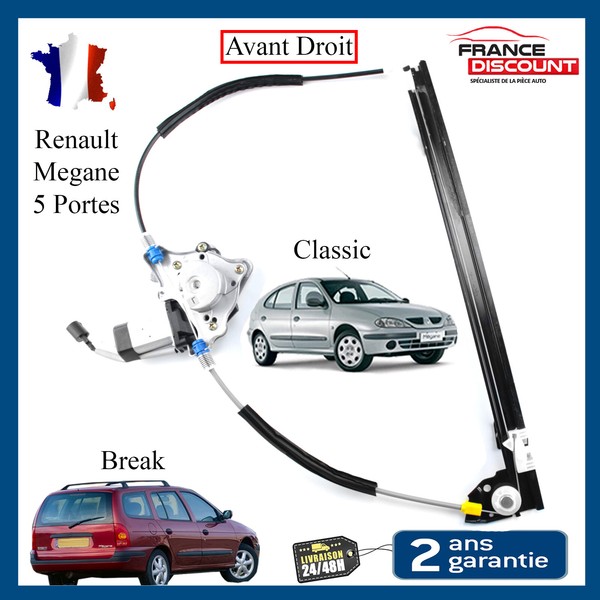 Fensterhebermechanismus Elektrisch Vorne Rechts FüR Megane 1 95-02 7700834346-image