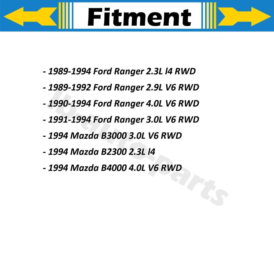 Линия переднего тормозного шланга 2x подходит для Mazda B2300 2,3 л 1994 Mazda B3000 3,0 л RWD 1994 - Изображение 2 из 4