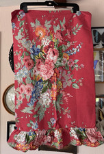 1 Ralph Lauren RLL Standard Pillowcase Red Floral Cotton Beach House Ruffled