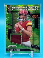 2024 Prizm Jayden Daniels RC Premier Jerseys Neon Green Pulsar  #PJ-JDS Rookie
