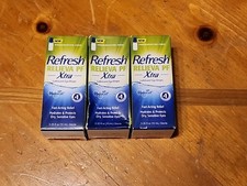 Lot Of 3 Refresh Relieva PF Xtra Lubricant Eye Drops, 0.33 Fl Oz Per Exp 05/2026
