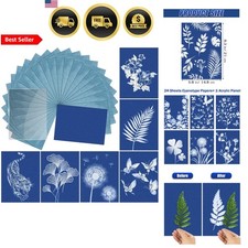 Sun Print Paper Kit Cyanotype Paper 24 Sheets Sun Art Craft Supplies