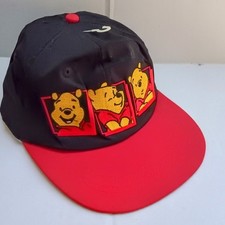 Vintage Disney Winnie The Pooh Embroidered Ball Cap-Elastic Strap-90s-NWOT