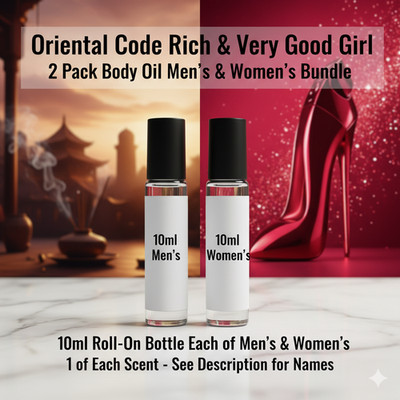 Oriental Code Rich & Very Good Girl 2 Pack 10ML RollOn Perfume Body Oil Bundle