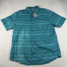Eddie Bauer Kingston Shirt Mens XL Blue Short Sleeve Button Down