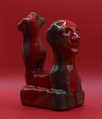''Brick Love'' - Expensive Original Clay sculpture, hand made & glazed.