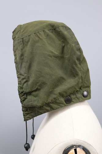 BARBOUR Hood Wired Wax Cotton Classic Green England Snap One Size - Picture 6 of 11