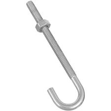 National Hardware N232-892 2195 J Bolts in Zinc, 1/4" X 4"