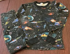 Hanna Andersson Space Themed Organic Cotton Unisex Pajama Set sz 12