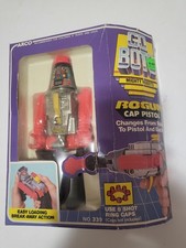 8" Go Bots Mighty Robot Rogun Cap Pistol w/box 1984 Arco