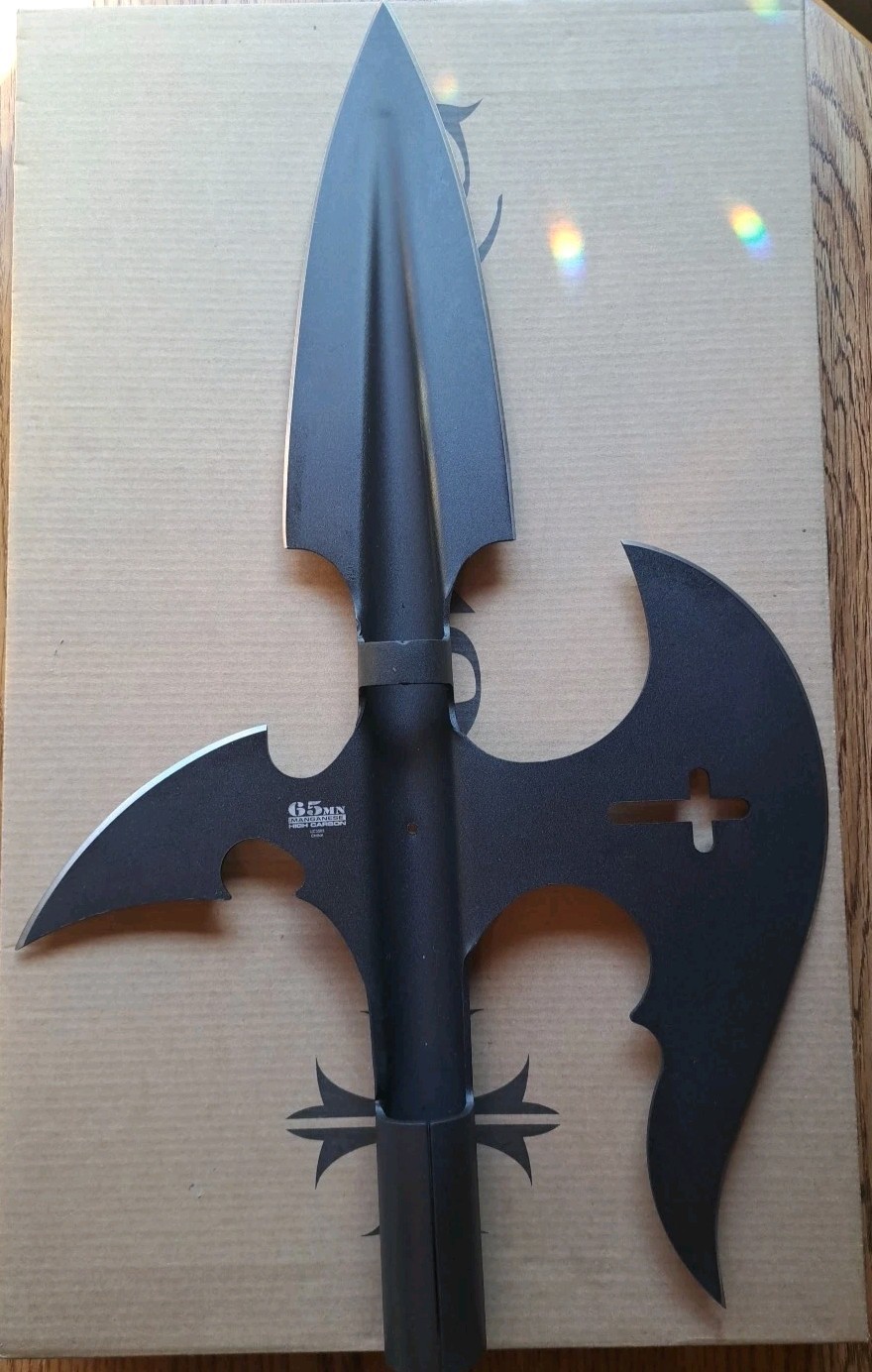 United Cutlery Honshu Halberd Spear Head One Piece Construction New Open Box 