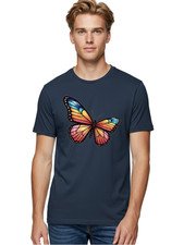 Butterfly-4 Mens Graphic Tee, 100 Cotton, Casual Summer Wear