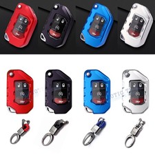Tpu Folding Car Remote Key Case Cover Wkeychain For Jeep Wrangler Jt Gladiator