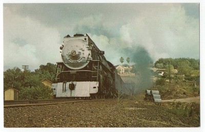 Union Pacific Steam Locomotive Train Railroad Yodar WY Postcard