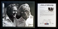 *PSA/DNA* JACK NICKLAUS SIGNED 8x10 photo w Arnold Palmer (PSA Full Letter COA)!