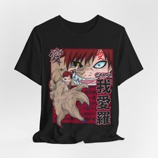 Camisa Gráfica Gaara Anime, Camiseta Unisex, Camiseta Manga Corta, Regalo Fan Naruto,
