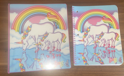 AS-IS:  Lisa Frank Notebook & Spiral Binders   Happy Birthday Markie & Celeste