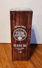 Viking Revolution Beard Oil Conditioner All Natural Sandalwood Scent. exp 4/27