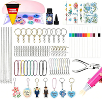Schrumpffolien Set FüR DIY SchlüSselanhäNger Schmuck Basteln Mit HeißLuftpistole