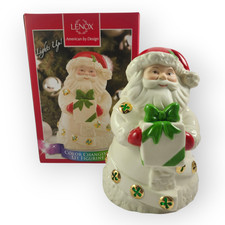 Lenox New in Box North Pole Sparkle Color Changing Lit Ceramic Santa Figurine