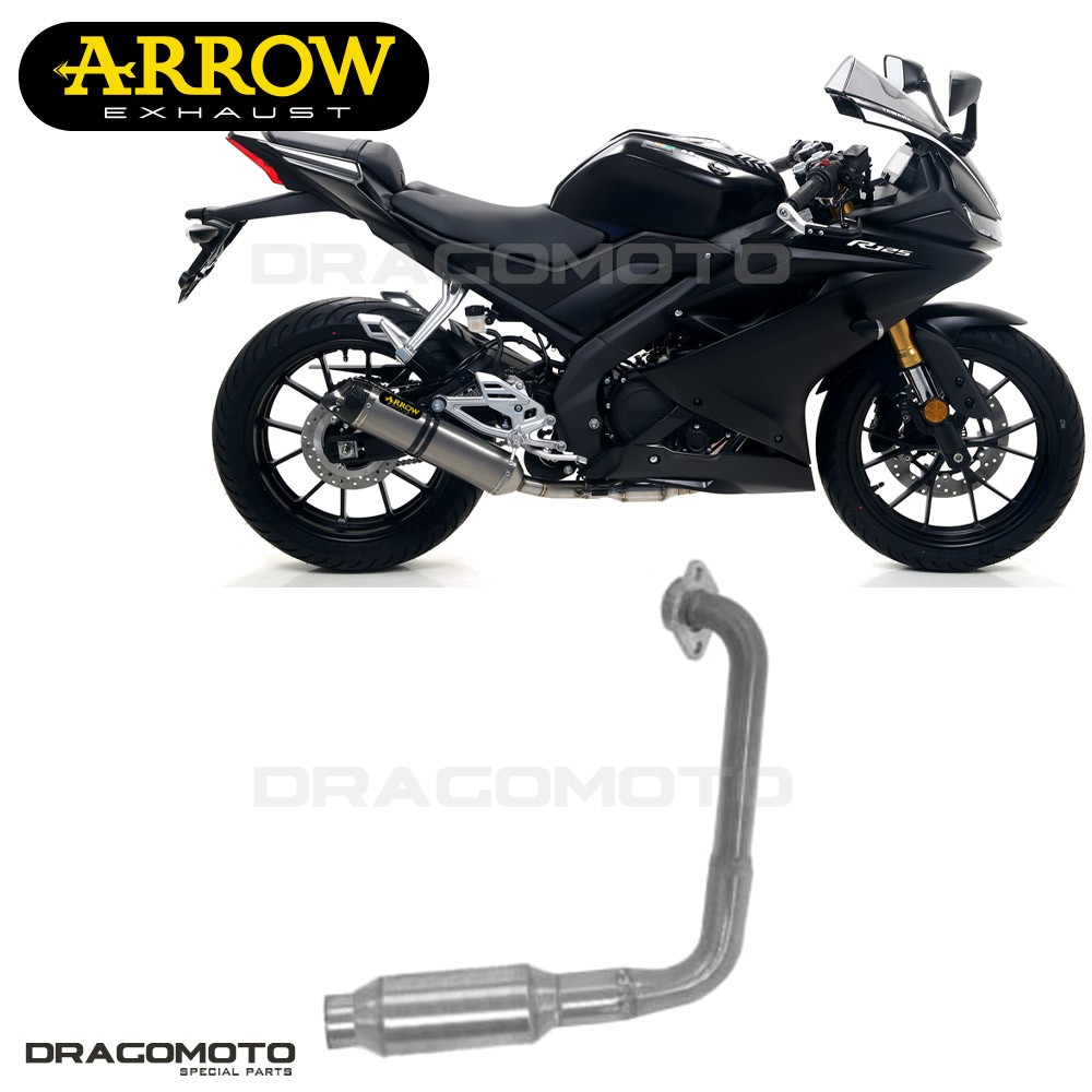Collecteur racing ARROW RC pour YAMAHA YZF R125 2023 2024 haute finition titane