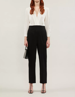 Sandro Jumpsuit Schwarz Gr. 34 FR / XS Damen Viskose Einteiler Langarm SFPCO0004