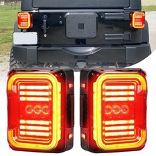 Für Jeep Wrangler JK JKU 2007-2017 LED Rückleuchten Bremslicht Gelb Blinker PAAR