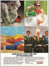 Sharp JC-F3 QTV5 Radio Cassette Recorder Musical 1986 Vintage Print Ad