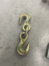 Forged Double Grab Hook Assembly Heat Treated Steel 7-ton Capacity