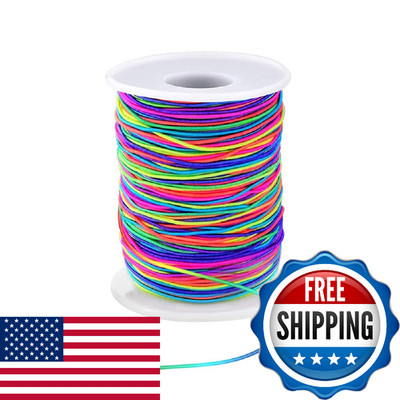 1mm Stretchy Bracelet String, Sturdy Rainbow Elastic String Elastic Cord for Jew
