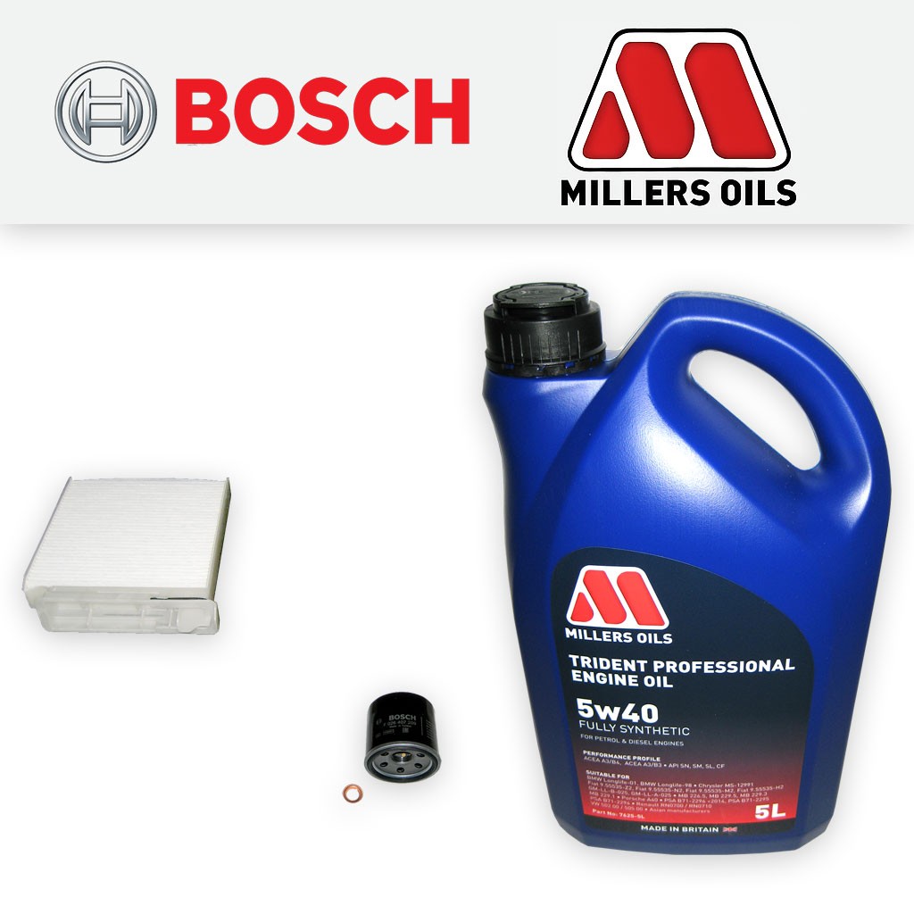 SERVICE KIT for DACIA DUSTER 1.6 SCE 115 H4M OIL CABIN FILTERS +OIL (2015-2018)