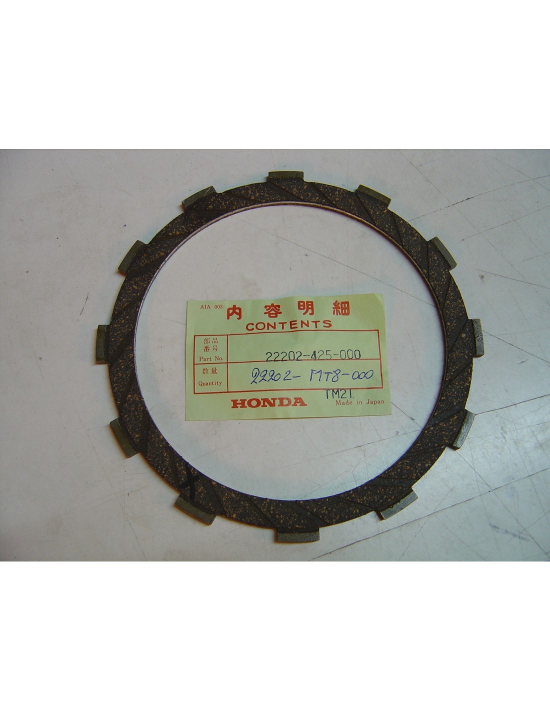 Disque garni d'embrayage moto pour balade en CB750KZ ou CB900F